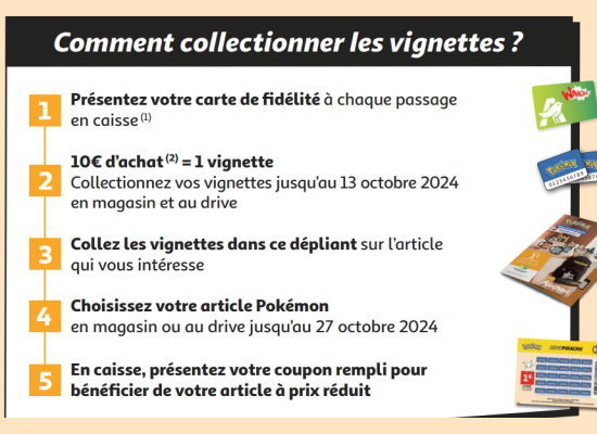 Comment faire la collection vignette mugs Pkmon auchan ?