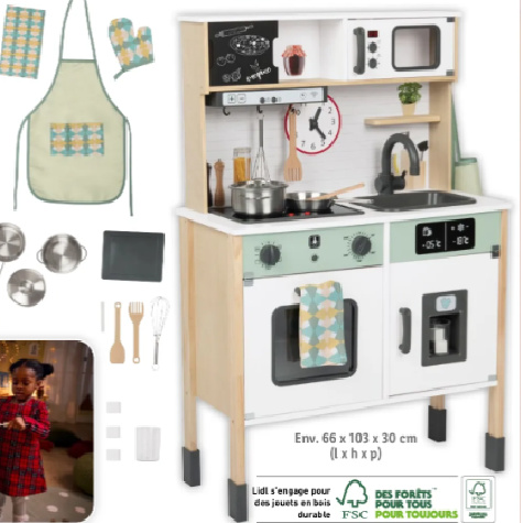 Cuisine en bois pour enfant Lidl Playtive