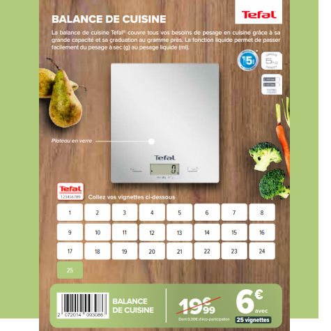 Exemple de produit vignettes Tefal chez Carrefour