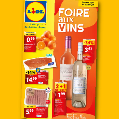 Catalogue foire aux vins Lidl mai 2024