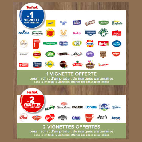 Marques partenaires vignettes Tefal chez Carrefour