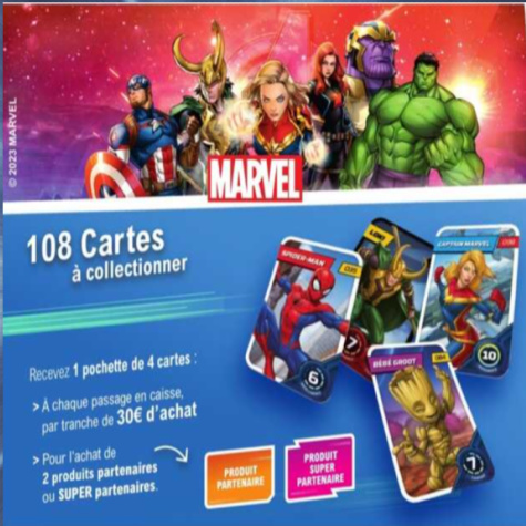 Marvel chez Leclerc avec des cartes à collectionner : Edition 2022