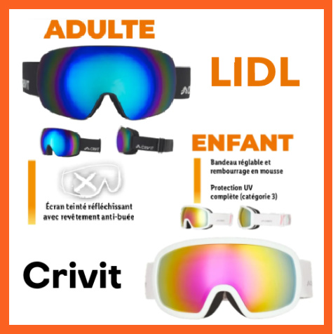 Masque de ski et snowboard Lidl Crivit 9,99