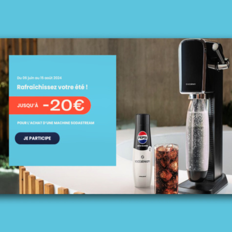 Offre de remboursement SodaStream t 2024 - www.sodastream-ete2024.fr