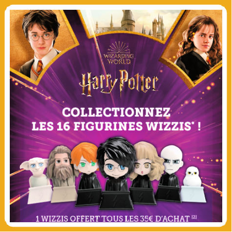 Magasins Super U figurines Wizzis Harry Potter  collectionner